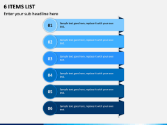 6 Items List PPT slide 1