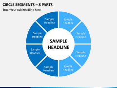 Circle Segments – 8 Parts PPT Slide 1