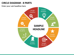 Circle Diagram - 8 Parts PPT Slide 2