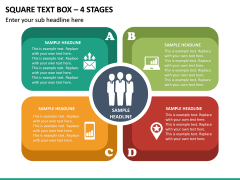 Square Text Box – 4 Stages PPT Slide 2