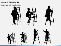Man with Ladder PPT Slide 1