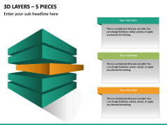 3d Layers – 5 Pieces PPT Slide 2