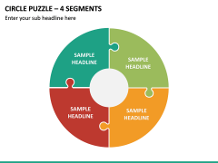 Circle Puzzle – 4 Segments PPT Slide 2