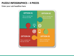 Puzzle Infographics – 4 Pieces PPT Slide 2
