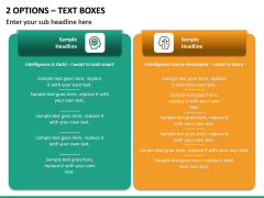 2 Options – Text Boxes PPT slide 2