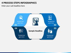 4 Process Steps Infographics PPT slide 1