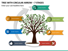 Tree With Circular Arrow – 7 Stages PPT Slide 2