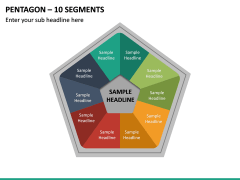 Pentagon – 10 Segments PPT Slide 2