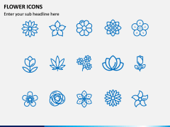 Flower Icons PPT Slide 1