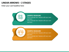 Linear Arrows – 2 Stages PPT Slide 2
