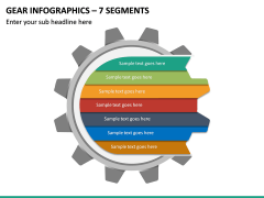 Gear Infographics – 7 Segments PPT slide 2