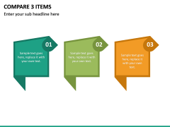 Compare 3 Items PPT slide 2