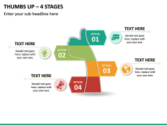 Thumbs Up – 4 Stages PPT Slide 2