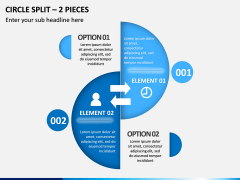 Circle Split – 2 Pieces PPT Slide 1