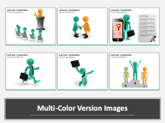Slide Man (3D Man) - Business Man Multicolor Combined