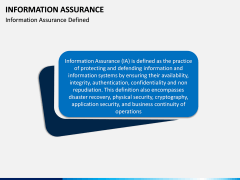 Information Assurance PPT slide 1