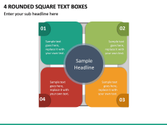 4 Rounded Square Text Boxes PPT slide 2