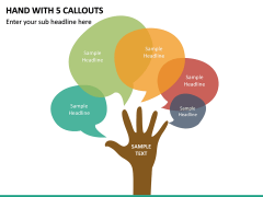 Hand With 5 Callouts PPT Slide 2