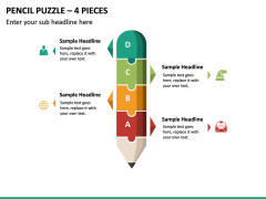 Pencil Puzzle – 4 Pieces PPT slide 2