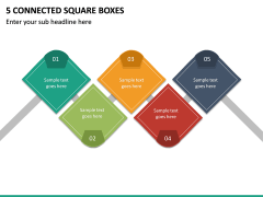 5 Connected Square Boxes PPT slide 2