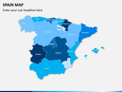 Spain map PPT slide 1
