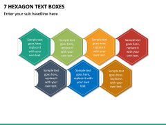 7 Hexagon Text Boxes PPT slide 2
