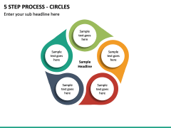 5 Step Process - Circles PPT slide 2