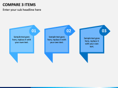 Compare 3 Items PPT slide 1