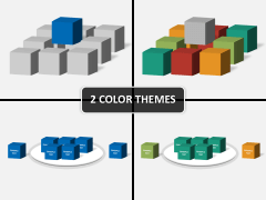 3D squares PPT cover slide 