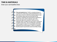 Time and Materials PPT Slide 2