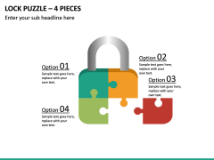 Lock Puzzle – 4 Pieces PPT Slide 2