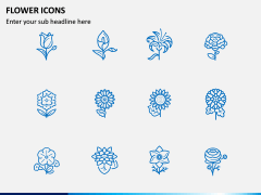 Flower Icons PPT Slide 2