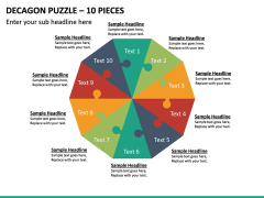 Decagon Puzzle – 10 Pieces PPT Slide 2