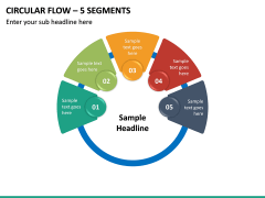 Circular Flow – 5 Segments PPT slide 2