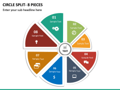 Circle Split- 8 Pieces PPT Slide 2