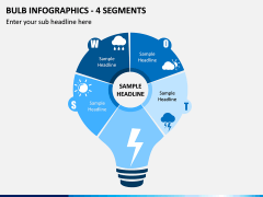 Bulb Infographics - 4 Segments PPT Slide 1
