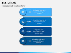 4 Lists Items PPT slide 1