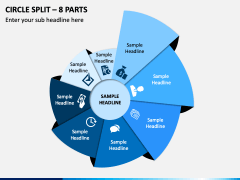 Circle Split – 8 Pieces PPT Slide 1