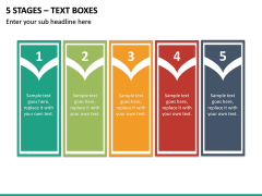 5 Stages – Text Boxes PPT slide 2