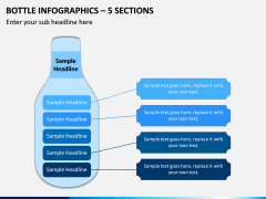 Bottle Infographics – 5 Sections PPT slide 1