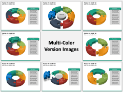 Puzzle pie chart 3d PPT slide MC Combined