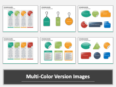 Stickers Shapes Multicolor Combined