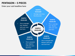 Pentagon – 5 Pieces PPT Slide 1