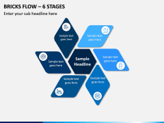 Bricks Flow – 6 Stages PPT slide 1