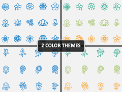 Flower Icons PPT Cover Slide
