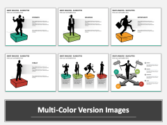 SWOT analysis with silhouettes Multicolor Combined