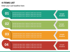 4 Items List PPT slide 2