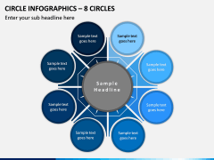 Circle Infographics – 8 Circles PPT slide 1