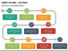 Start To End – 10 Steps PPT slide 2