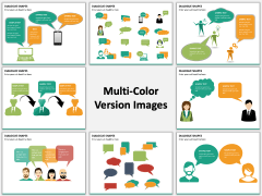 Dialogue shapes PPT slide MC Combined